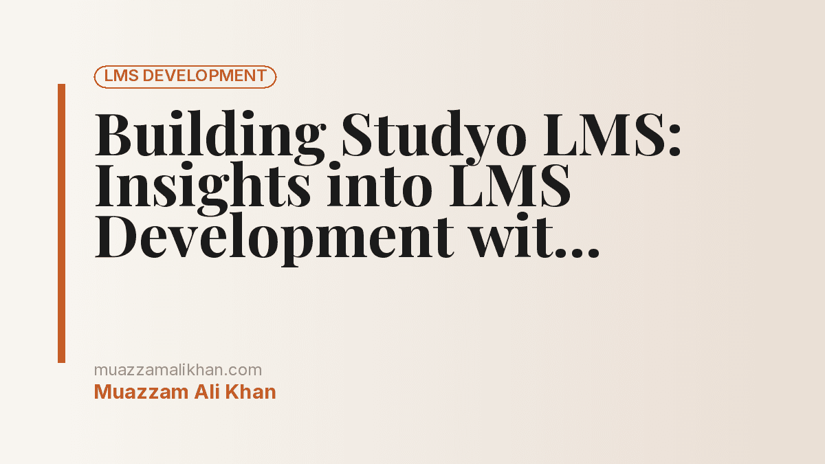 Building Studyo LMS: Insights into LMS Development with Laravel — cover illustration