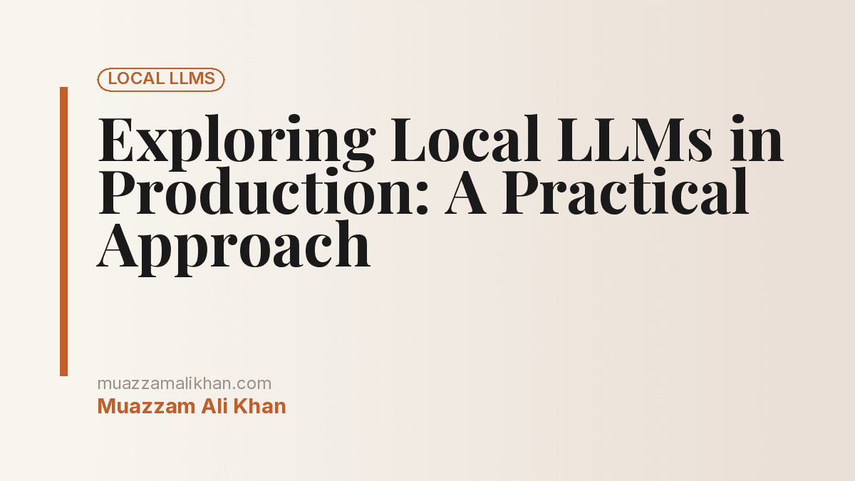 Exploring Local LLMs in Production: A Practical Approach — cover illustration