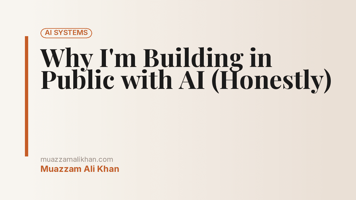 Why I'm Building in Public with AI (Honestly) — cover illustration