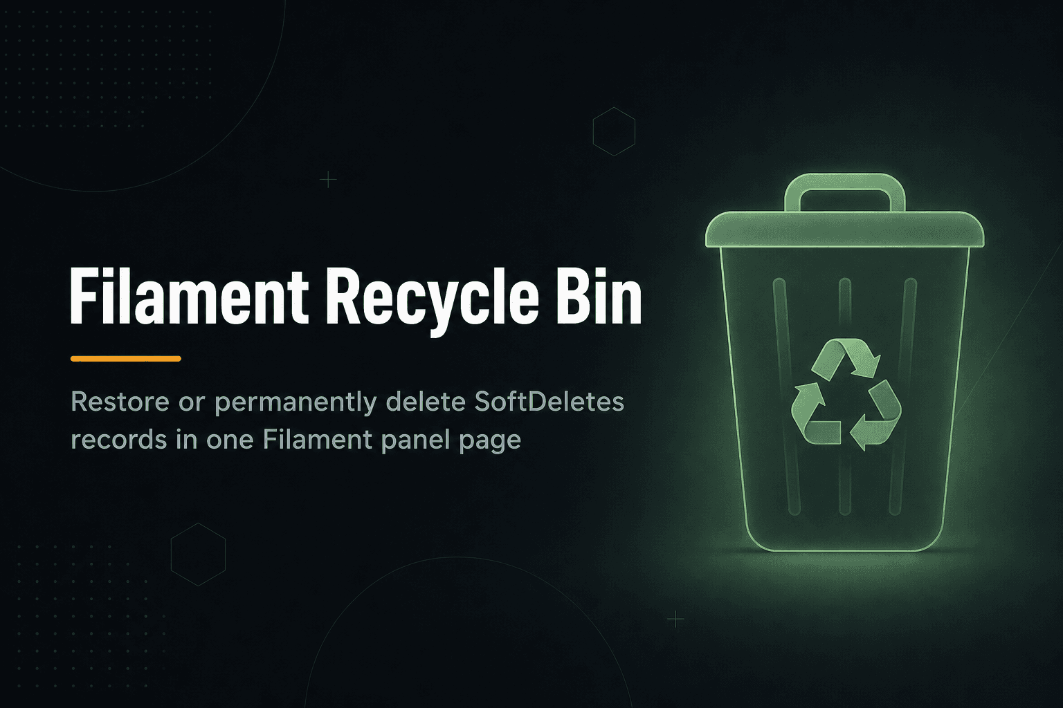 Filament Recycle Bin — screen 1 of 2