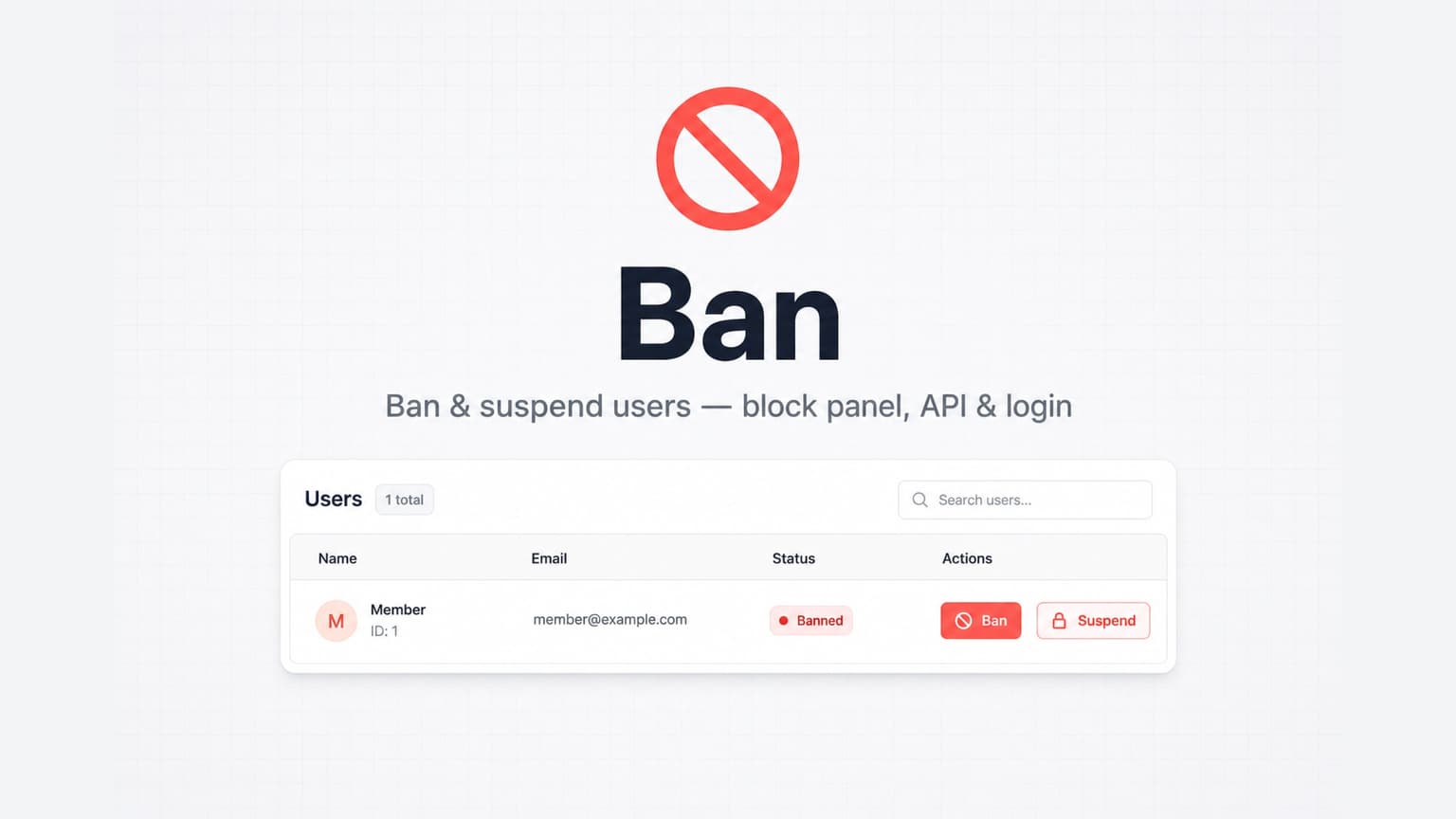 Filament Ban — screen 1 of 3