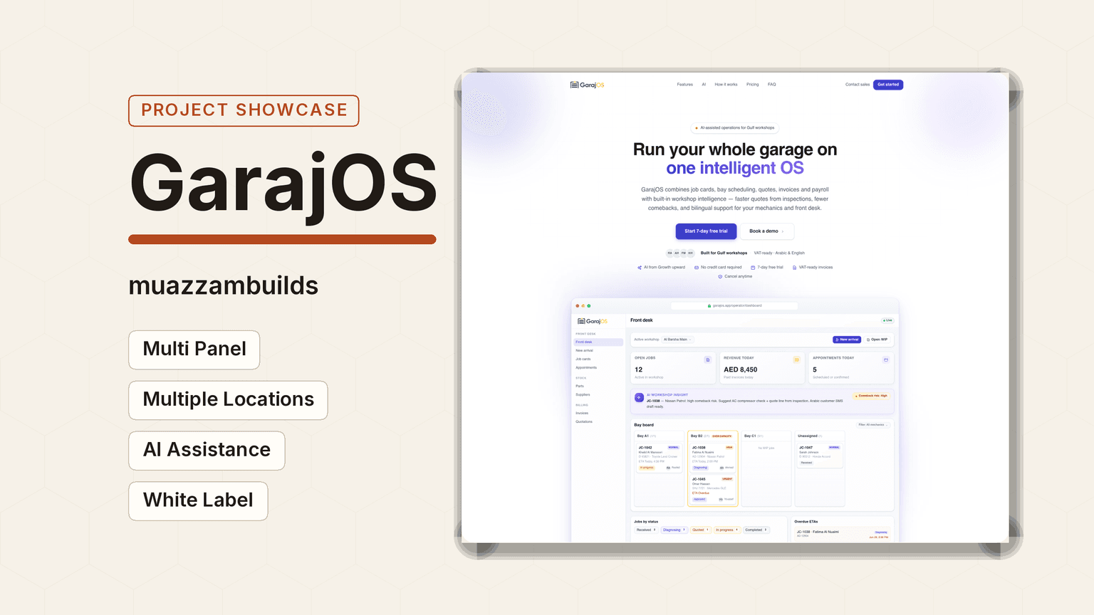 GarajOS — screen 1 of 2