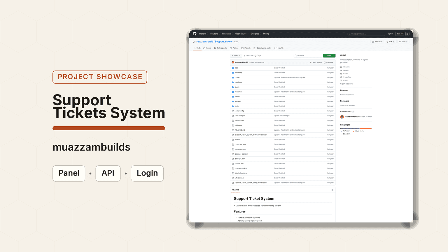 Support Tickets System — screen 1 of 1