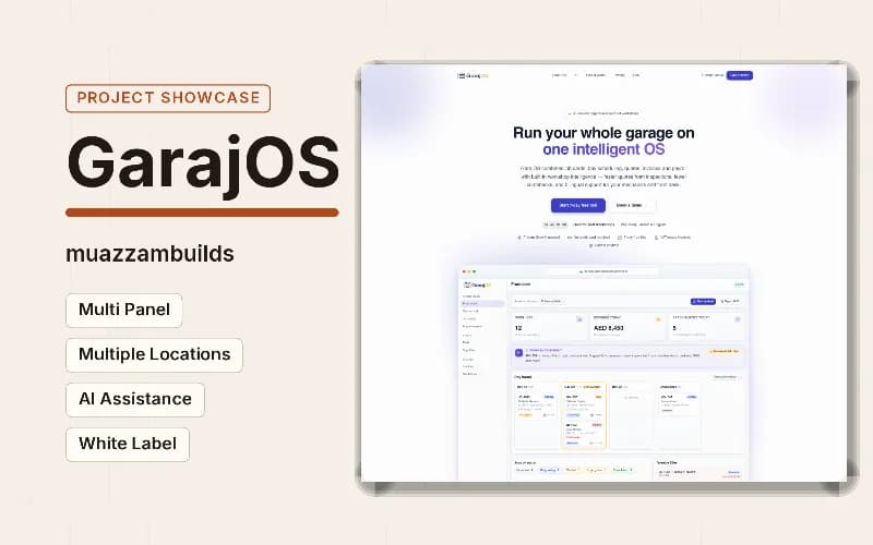 GarajOS — screen 1 of 2